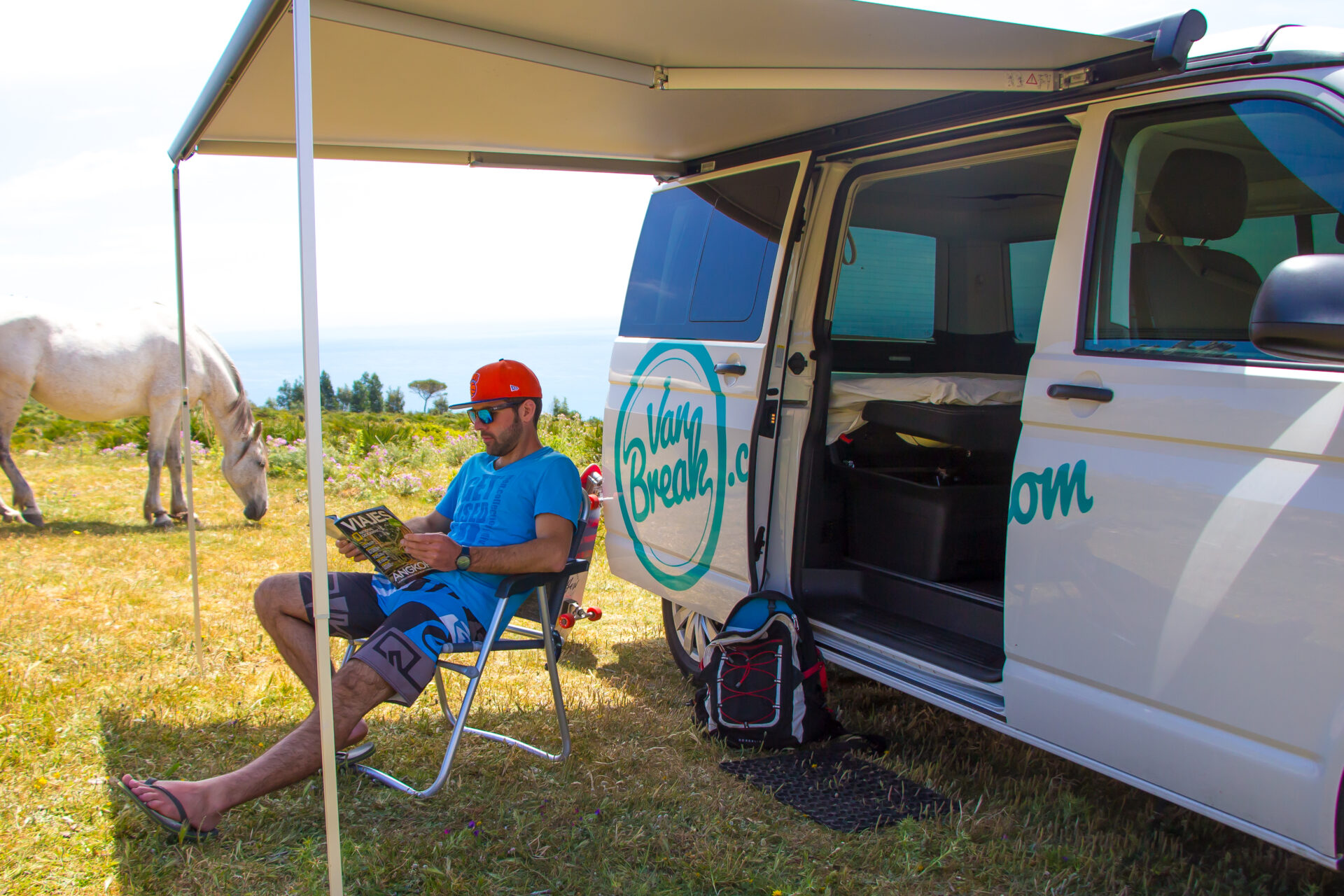 furgoneta camper vw california con toldo