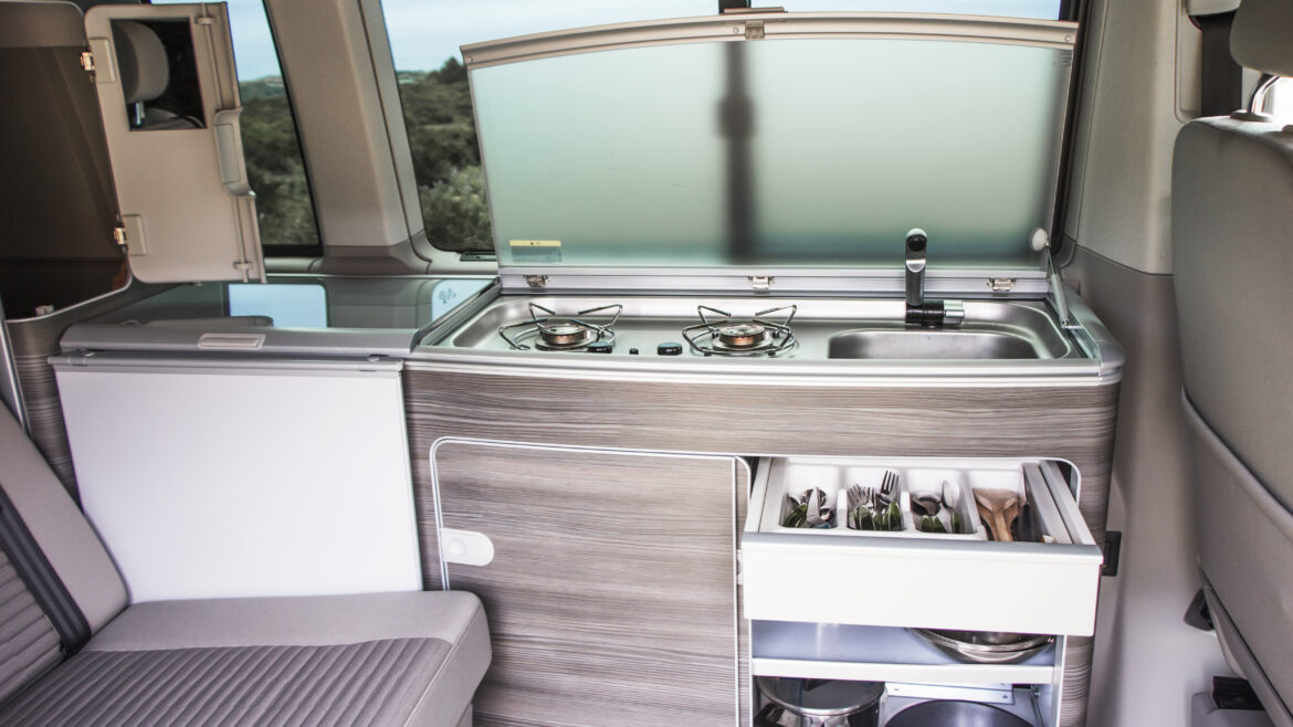 cuisine équipée California VW Volkswagen T6 OCEAN Vanbreak