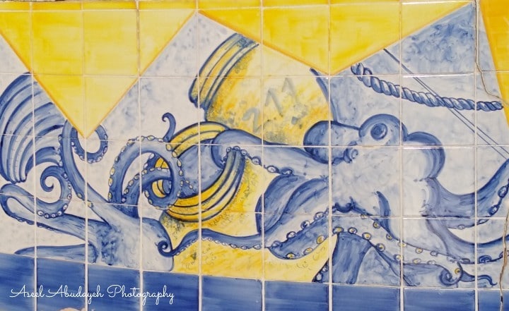 Octopus mosaic in the Algarve - road trip to Portugal