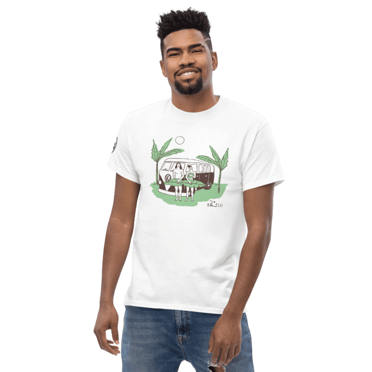 Camiseta Hombre – Kombi VW and naturaleza.png