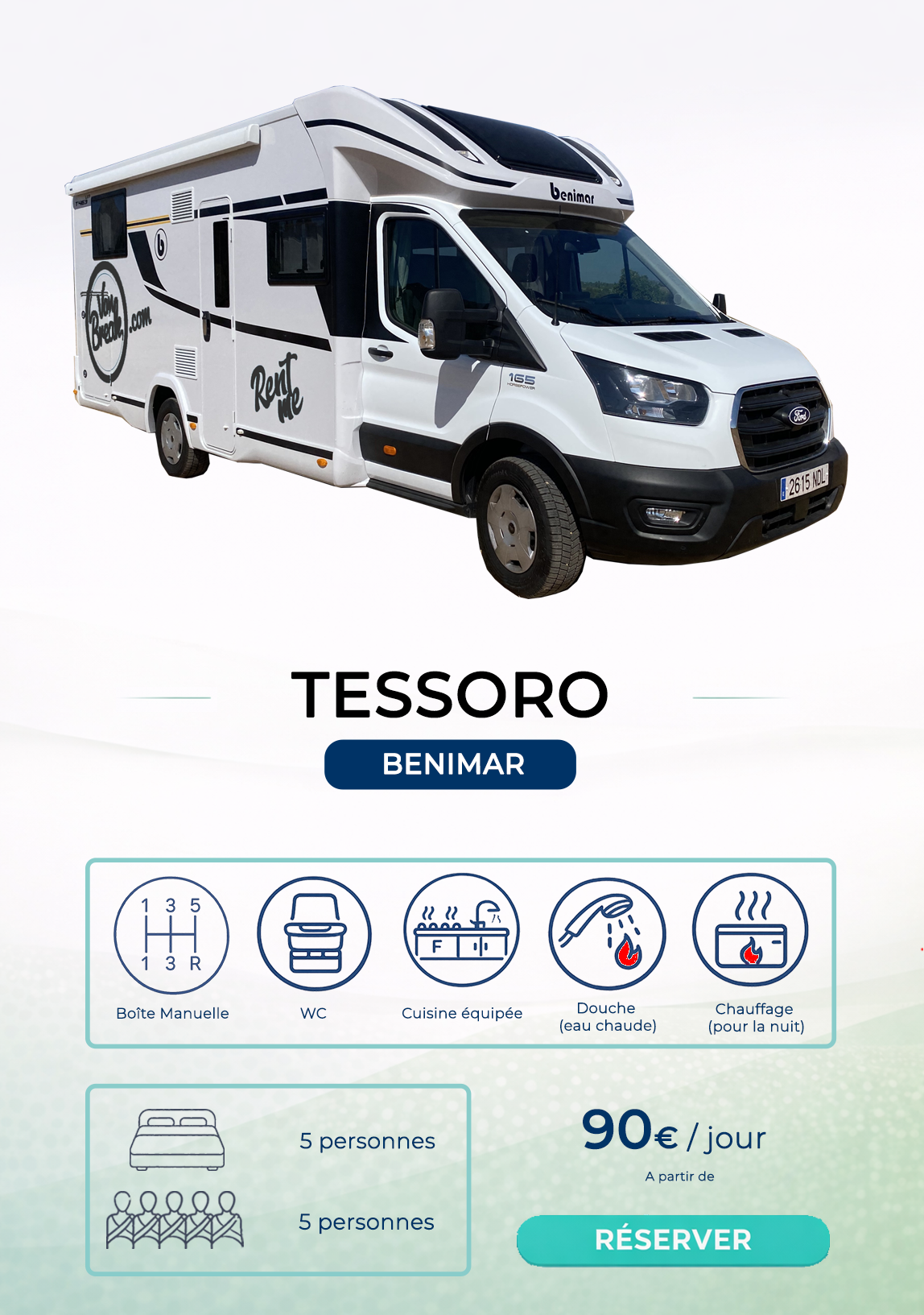 Camping-car Benimar Tessoro à louer