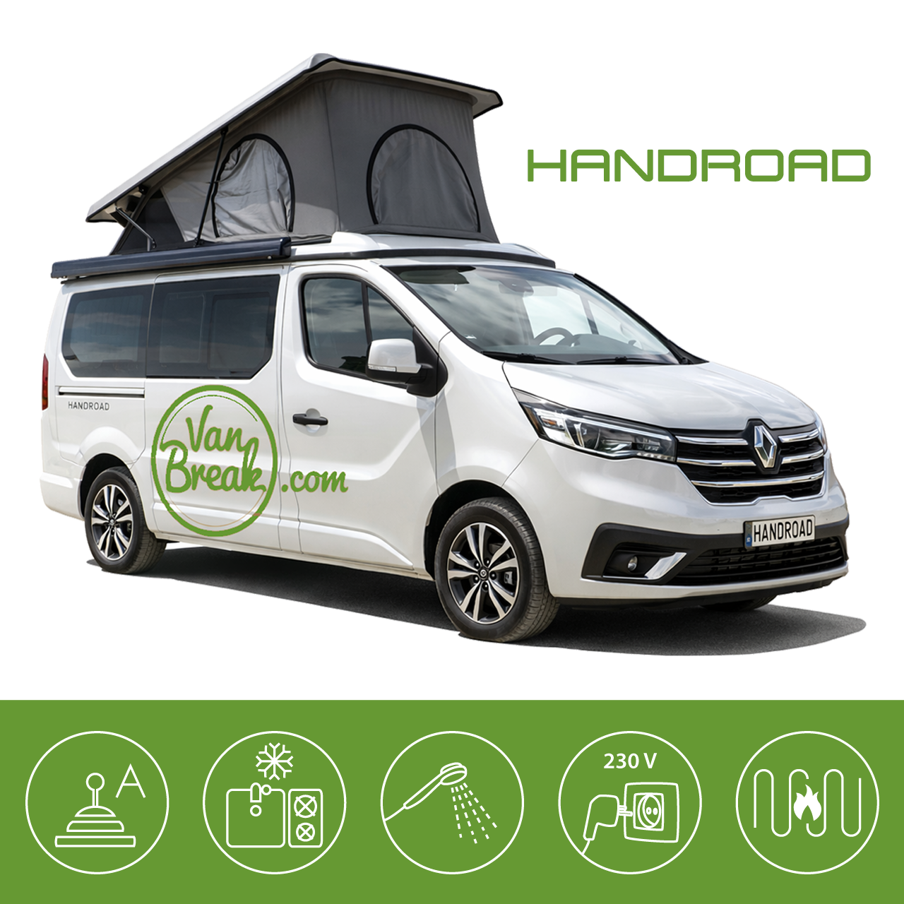 Für den Campingurlaub eingerichtetes Fahrzeug