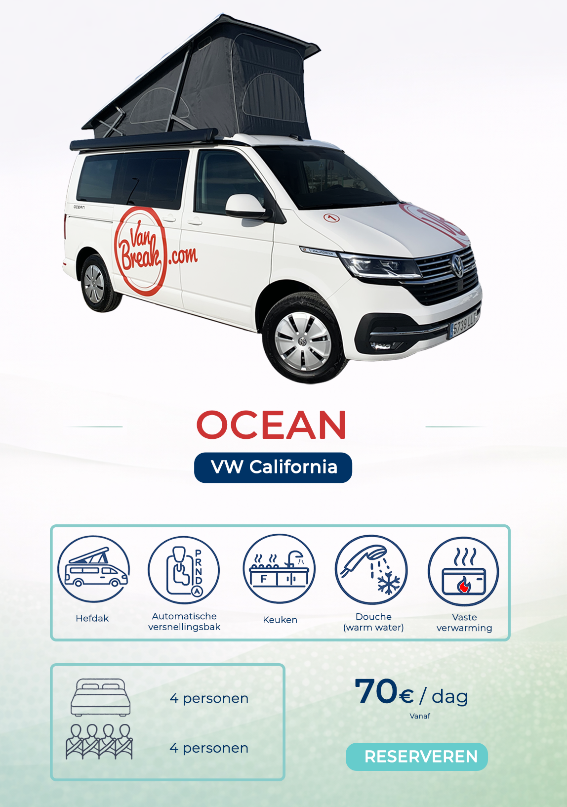 Camper huren in Malaga VW California OCean