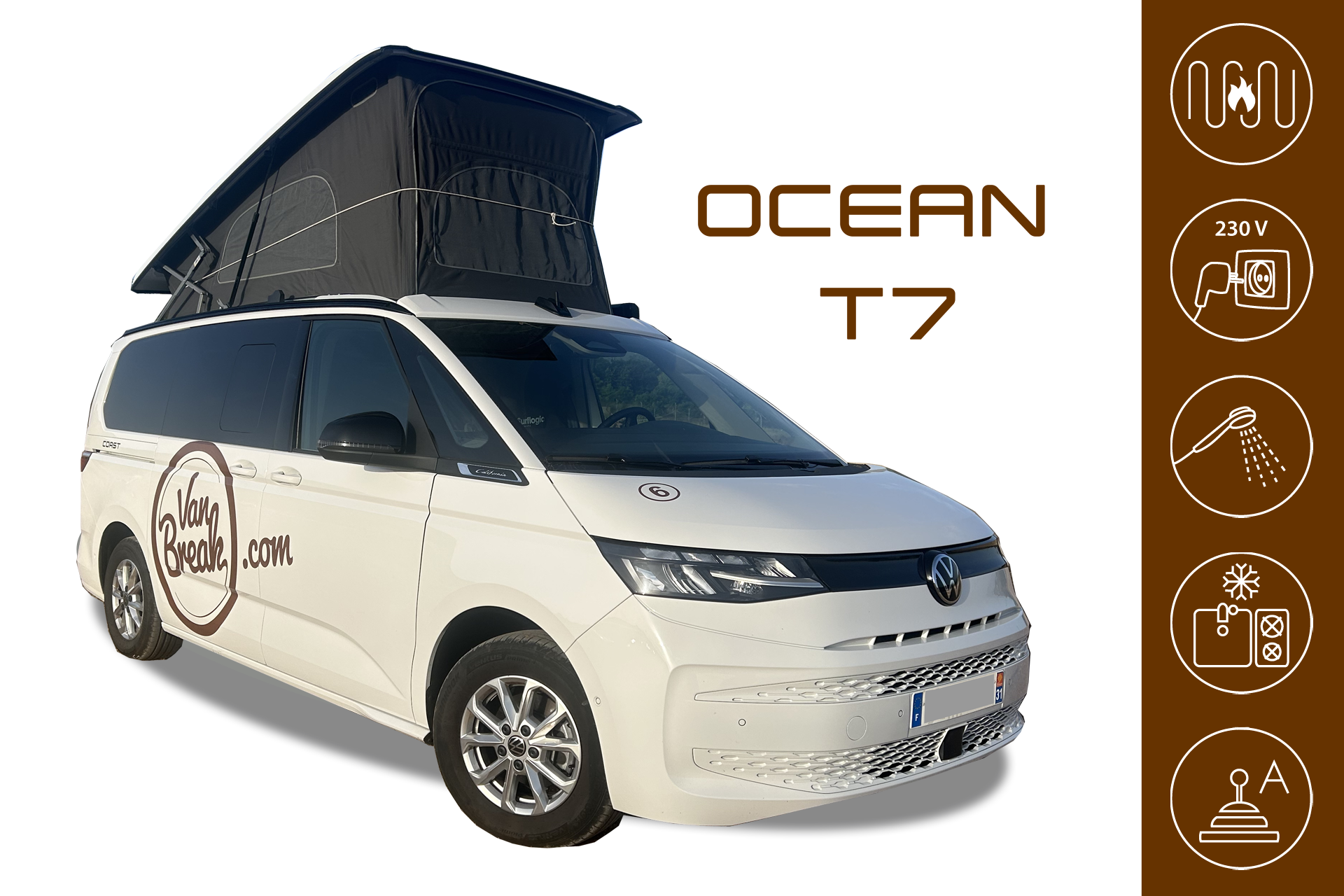 Verhuur van een VW California Ocean T7 in Andalusië, Málaga